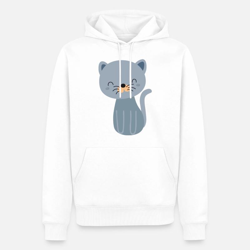 Chat chat - Sweat à capuche Premium bio Homme - blanc