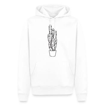 Cactus géométrique cadeau plante hipster cool - Sweat à capuche Premium bio Homme - blanc - Devant - Nico (187cm)