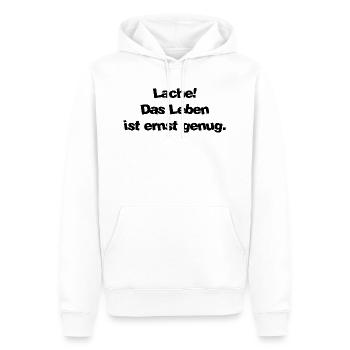 Geschenk humor Zufriedenheit Leben humor verstand - Männer Premium Bio Hoodie - Weiß - Vorne - Nico (187cm)