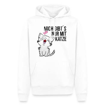 Katze Lustiges Katzen T Shirt Geek Geschenk - Männer Premium Bio Hoodie - Weiß - Vorne - Nico (187cm)