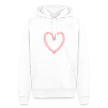 cœur - Sweat à capuche Premium bio Homme - blanc - Devant - Nico (187cm)