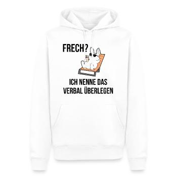 Méchant? J'appelle ce cadeau verbalement supérieur - Sweat à capuche Premium bio Homme - blanc - Devant - Nico (187cm)