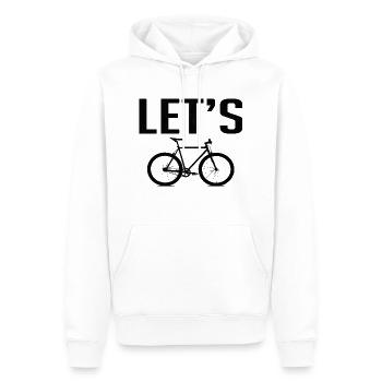 Fahrrad Spruch Bike - Männer Premium Bio Hoodie - Weiß - Vorne - Nico (187cm)