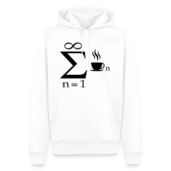 Cadeau étudiant étudiant en mathématiques blague café - Sweat à capuche Premium bio Homme - blanc - Devant - Nico (187cm)