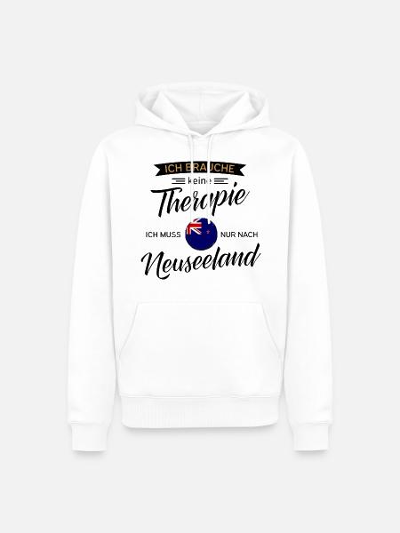 Neuseeland - Männer Premium Bio Hoodie - Weiß