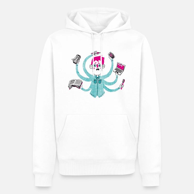 Multi-tâches - Sweat à capuche Premium bio Homme - blanc