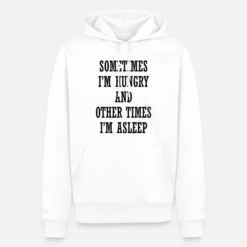 Lustige Sprueche - Männer Premium Bio Hoodie - Weiß