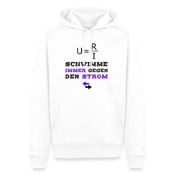 Elektroniker T-Shirt Rebell Querdenker - Männer Premium Bio Hoodie - Weiß - Vorne - Nico (187cm)