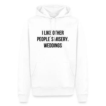 herzschlag einsam trennung heart schmerz - Männer Premium Bio Hoodie - Weiß - Vorne - Nico (187cm)