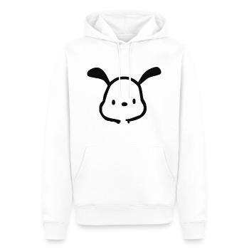 Smiley animal doux (noir) - Sweat à capuche Premium bio Homme - blanc - Devant - Nico (187cm)