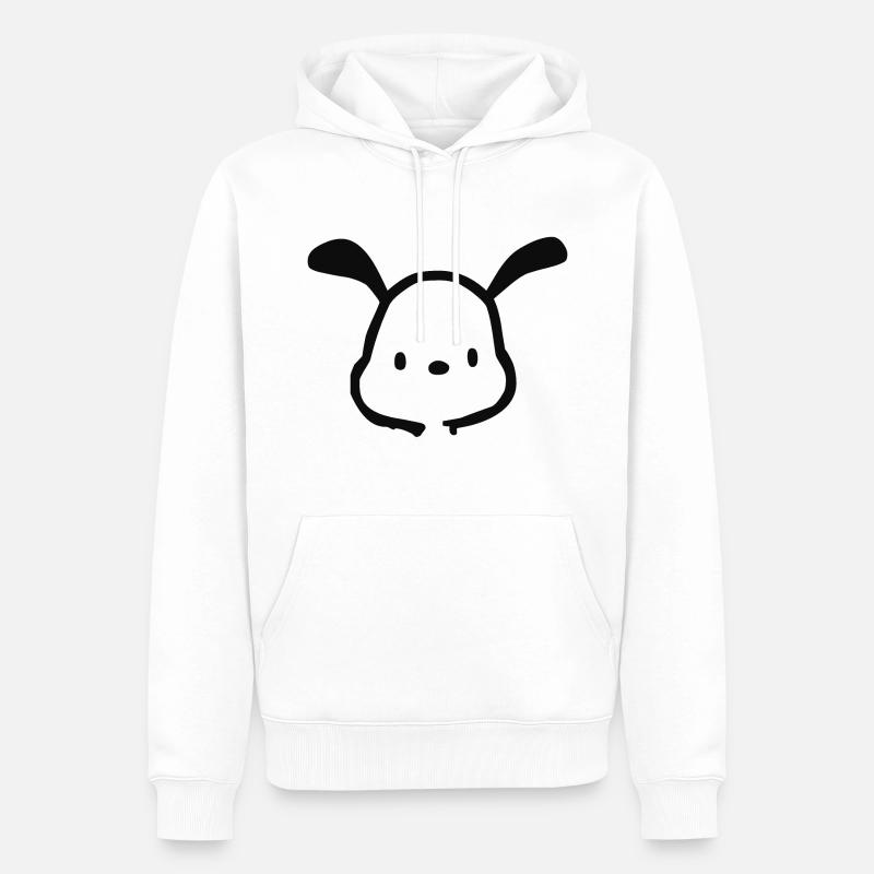 Smiley animal doux (noir) - Sweat à capuche Premium bio Homme - blanc