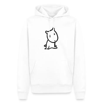 Mega süßer Hund (Schwarz) - Männer Premium Bio Hoodie - Weiß - Vorne - Nico (187cm)