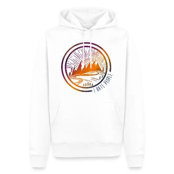 Je déteste les gens - Je déteste les gens - Sweat à capuche Premium bio Homme - blanc - Devant - Nico (187cm)