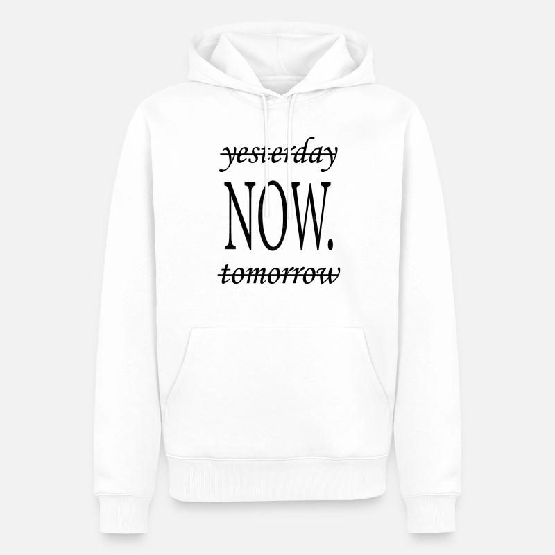 Motivation - Männer Premium Bio Hoodie - Weiß