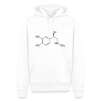 Adrenalin Molekül - Männer Premium Bio Hoodie - Weiß - Vorne - Nico (187cm)