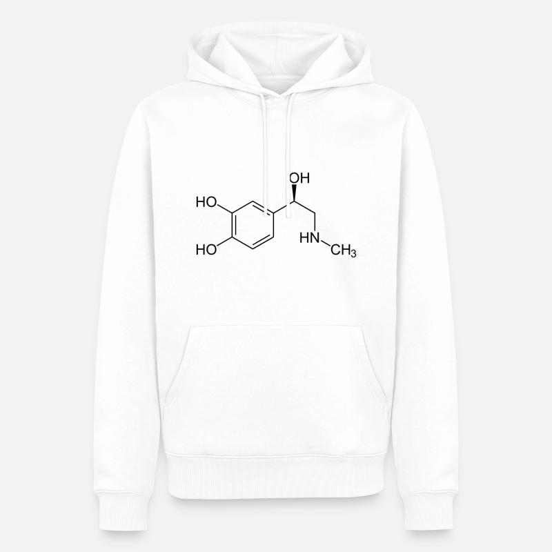 Adrenalin Molekül - Männer Premium Bio Hoodie - Weiß