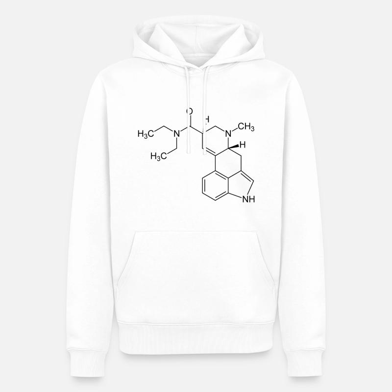Molécule de LSD - Sweat à capuche Premium bio Homme - blanc
