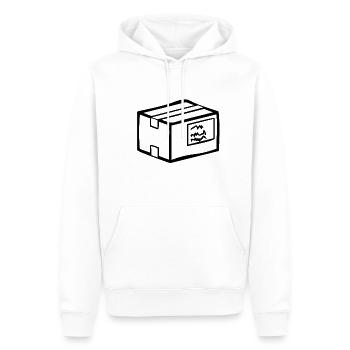 Paket (von der Post) - Männer Premium Bio Hoodie - Weiß - Vorne - Nico (187cm)