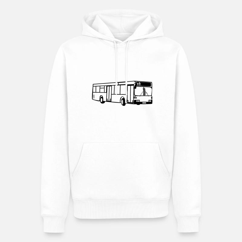Bus - Männer Premium Bio Hoodie - Weiß