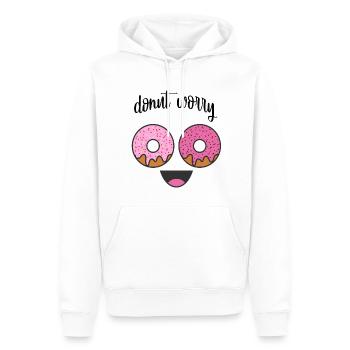 dictons drôles - Sweat à capuche Premium bio Homme - blanc - Devant - Nico (187cm)