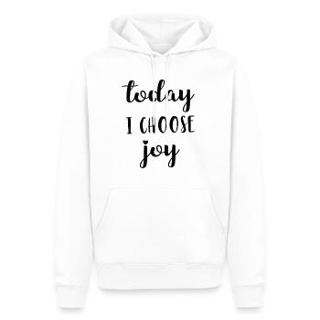 Proverbes - Sweat à capuche Premium bio Homme - blanc - Devant - Nico (187cm)