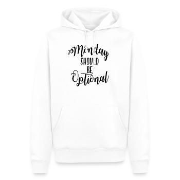 dictons drôles - Sweat à capuche Premium bio Homme - blanc - Devant - Nico (187cm)