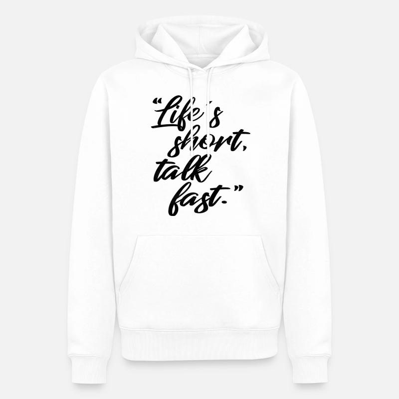 Sprüche - Männer Premium Bio Hoodie - Weiß