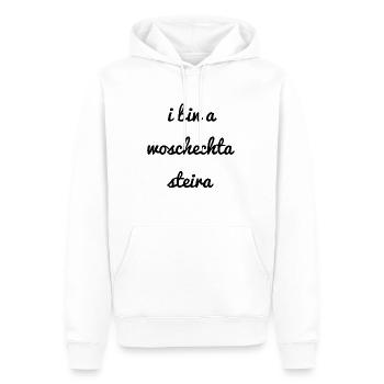 I'm a woschechta steirer - Men’s Premium Organic Hoodie - white - Front - Nico (187cm)