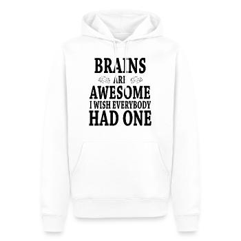 sarcasme - Sweat à capuche Premium bio Homme - blanc - Devant - Nico (187cm)