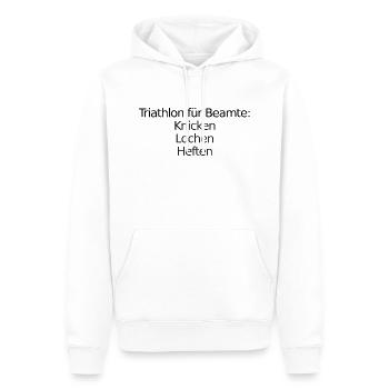 triathlon für beamte beamtenspruch beamten witze - Männer Premium Bio Hoodie - Weiß - Vorne - Nico (187cm)