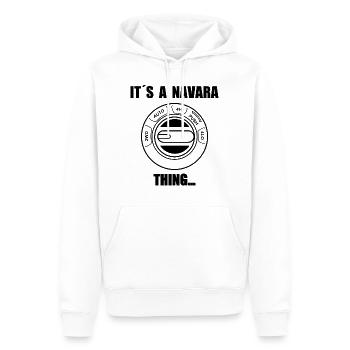 Its a Navara Thing - Männer Premium Bio Hoodie - Weiß - Vorne - Nico (187cm)