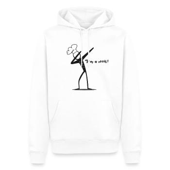 cuisinier - Sweat à capuche Premium bio Homme - blanc - Devant - Nico (187cm)