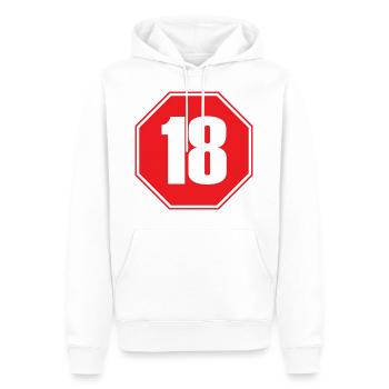 18 Jahre alt - Männer Premium Bio Hoodie - Weiß - Vorne - Nico (187cm)