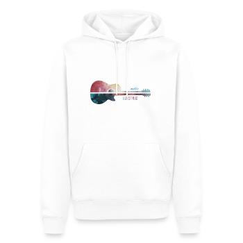 Akustik Und Elektrische Gitarre Geschenk Idee - Männer Premium Bio Hoodie - Weiß - Vorne - Nico (187cm)