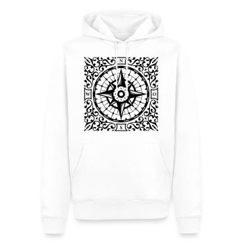 Ornements de boussole - Sweat à capuche Premium bio Homme - blanc - Devant - Nico (187cm)