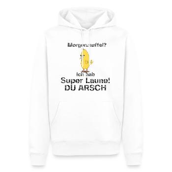 Morgenmuffel Schlecht Gelaunt Shirt Geschenk - Männer Premium Bio Hoodie - Weiß - Vorne - Nico (187cm)