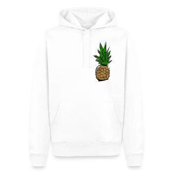 ananas - Sweat à capuche Premium bio Homme - blanc - Devant - Nico (187cm)