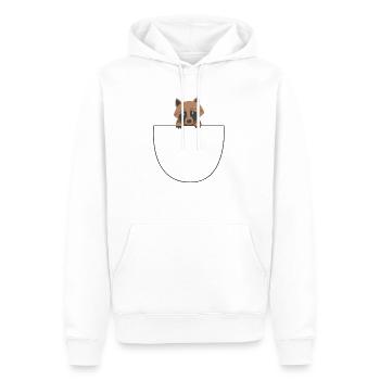 Waschbär Bauchtasche Süß Geschenkidee - Männer Premium Bio Hoodie - Weiß - Vorne - Nico (187cm)
