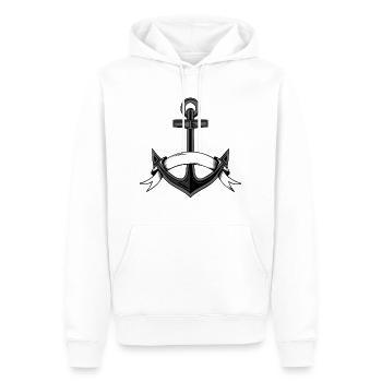 anker - Männer Premium Bio Hoodie - Weiß - Vorne - Nico (187cm)