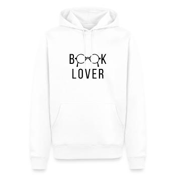 Book Lover Nerd Book Books Literature Glasses - Men’s Premium Organic Hoodie - white - Front - Nico (187cm)