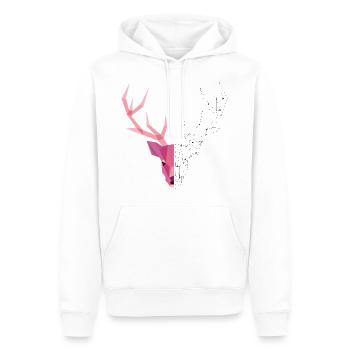 Geometrischer Hirsch - Männer Premium Bio Hoodie - Weiß - Vorne - Nico (187cm)