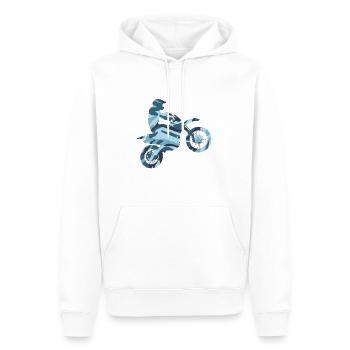 Motorcross freestyle in camo look - Men’s Premium Organic Hoodie - white - Front - Nico (187cm)
