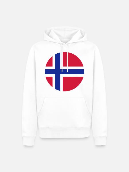 Norway - Men’s Premium Organic Hoodie - white