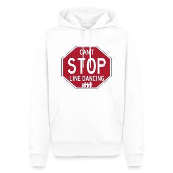 Panneau d'arrêt danse drôle - Sweat à capuche Premium bio Homme - blanc - Devant - Nico (187cm)