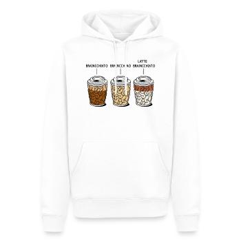 Gehirn Becher Kaffeesorten Geschenk - Männer Premium Bio Hoodie - Weiß - Vorne - Nico (187cm)