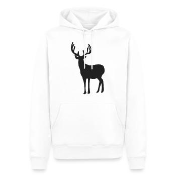 roe deer - Men’s Premium Organic Hoodie - white - Front - Nico (187cm)
