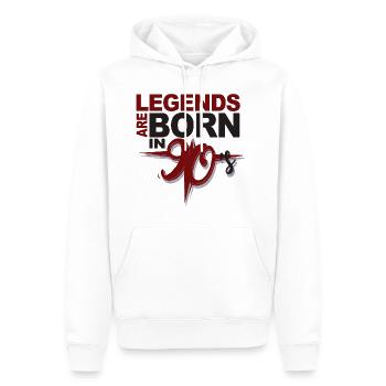 90er Jahre - Männer Premium Bio Hoodie - Weiß - Vorne - Nico (187cm)