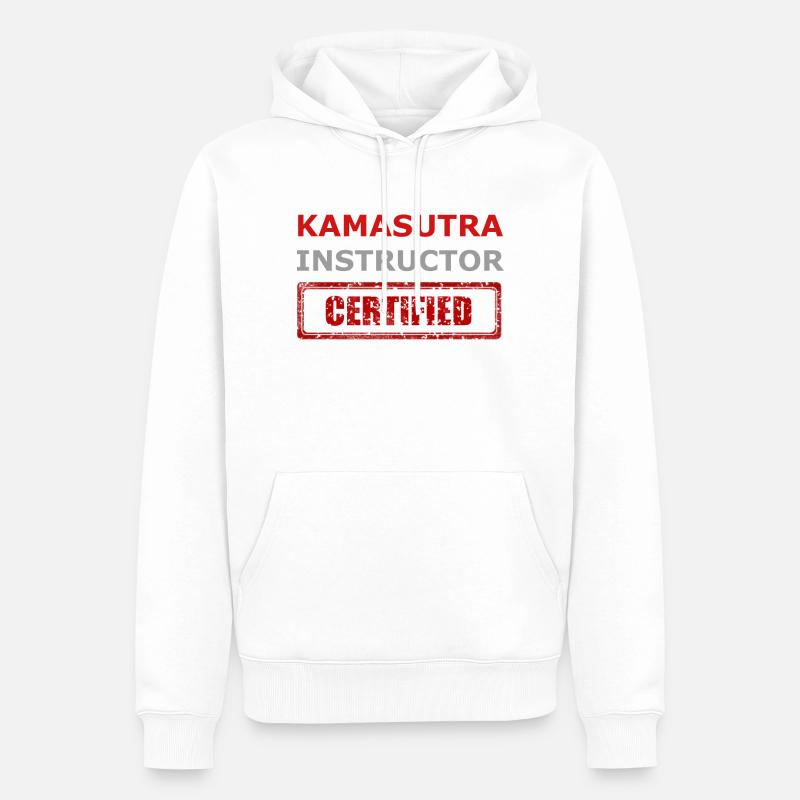 Kamasutra Instructor - Certified - Sweat à capuche Premium bio Homme - blanc