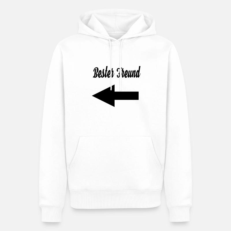 Bester Freund - Männer Premium Bio Hoodie - Weiß