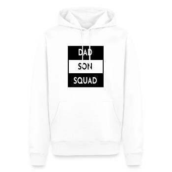 Dad Son - Männer Premium Bio Hoodie - Weiß - Vorne - Nico (187cm)